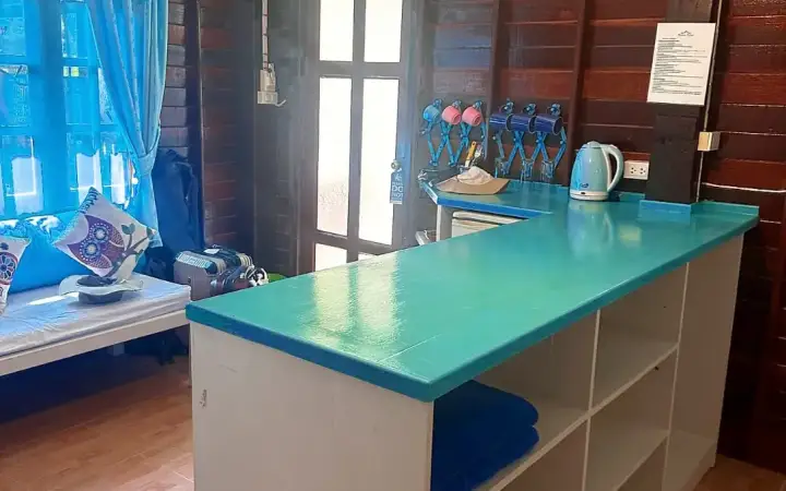 פינת המטבחון בחדר ב-Baan Kiao Resort
